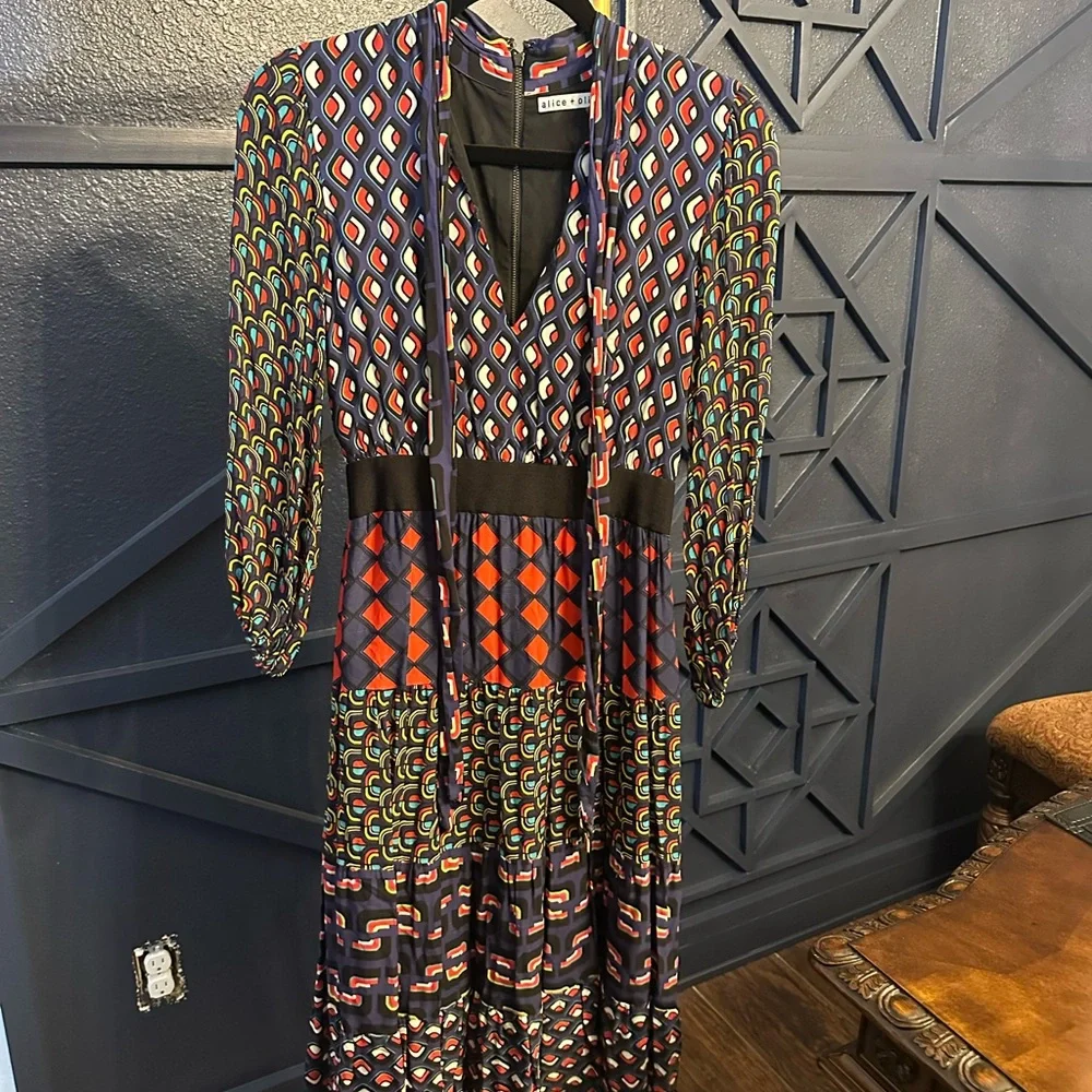 Alice + Olivia Multicolor Long Sleeve Dress - Picture 5 of 5